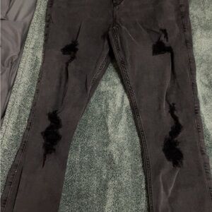 Hollister Black Skinny Jeans with Distressed Details